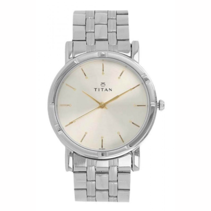 Titan Karishma 1639SM01 Silver Dial Stainless Steel Strap Quartz Men's Watch